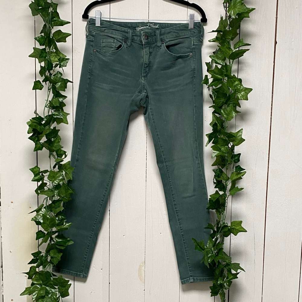 Women's Blue-Green Skinny Jeans